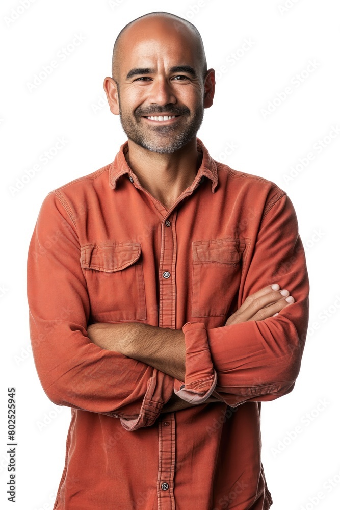 Fototapeta premium Overjoyed Male Model Happy Portrait of a Person, White Background Studio Photo of Cheerful People Showing Emotion, Hair Fashion Clothing Man Model