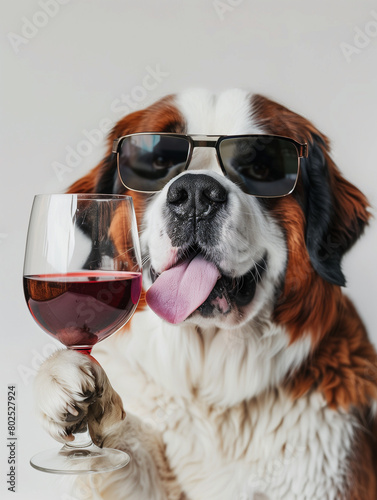 dog wearing glasses
