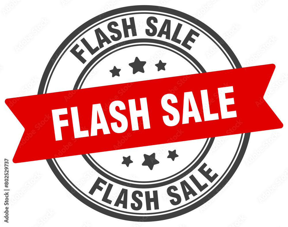 flash sale stamp. flash sale label on transparent background. round sign