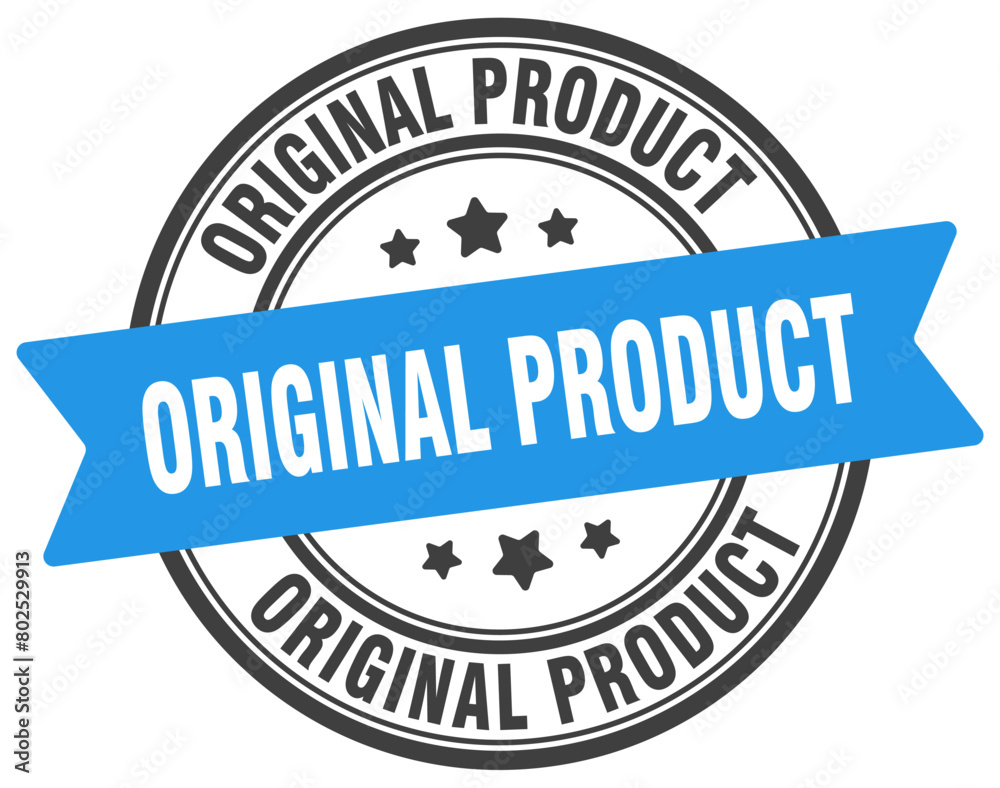 Fototapeta premium original product stamp. original product label on transparent background. round sign