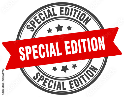 special edition stamp. special edition label on transparent background. round sign