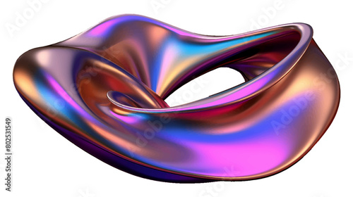 Holographic iridescent 3d fluid shapes, abstract colorful bright liquid amorphous rainbow bubbles, fluorescent chameleon gradient vector elements of various forms illustration