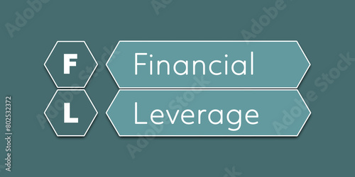 Fotografia FL Financial leverage An Acronym Abbreviation of a financial term