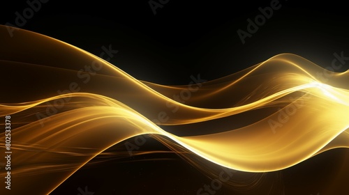 3D abstract wallpaper. Three-dimensional dark golden and black background. golden wallpaper. Black and gold background