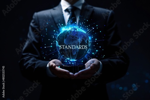 Futuristic Technology and Digital Interface Showcasing Business Innovation, Virtual Reality Standards