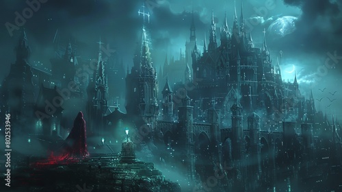 The dark city is full of danger and mystery. It is a place where anything can happen, and no one is safe. photo