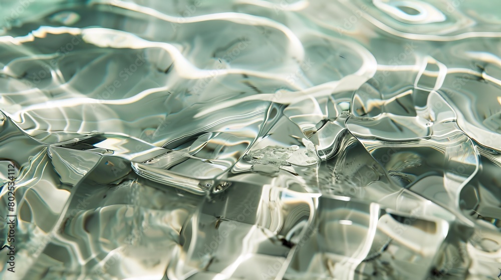 A stunning visual of light interacting with a liquid's surface, creating an abstract, undulating pattern A stunning visual of light interacting with a liquid's surface, creating an abstract, undulating pattern