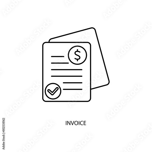 invoice concept line icon. Simple element illustration. invoice concept outline symbol design.