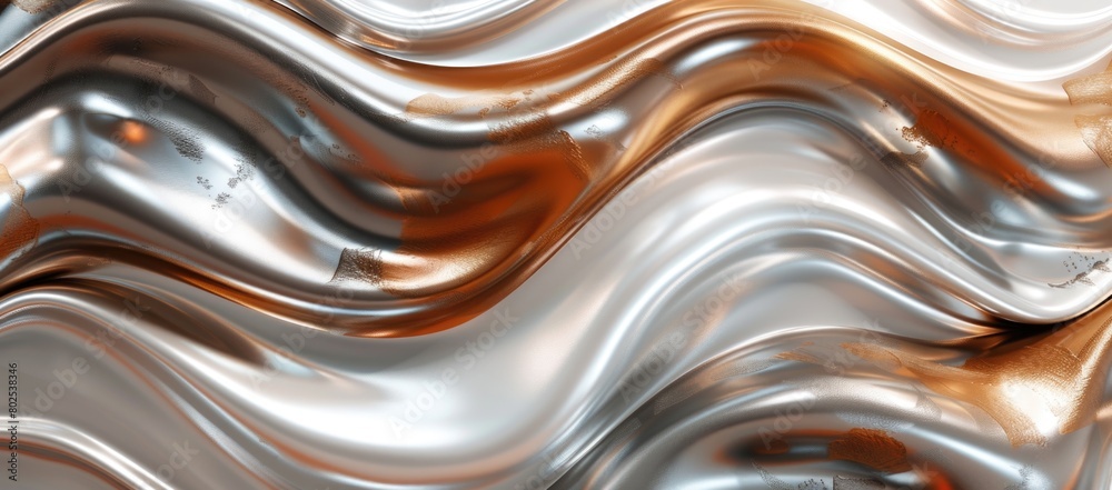Chrome Metal Wave Background Chrome Metal Wave Background