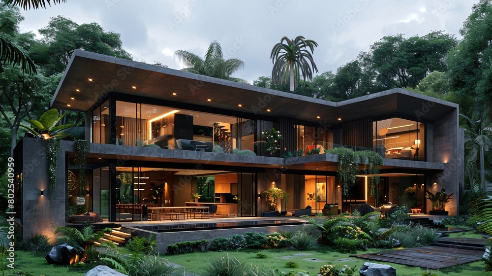 Modern Glass House, Contemporary luxury Home Exterior Modern Glass House, Contemporary luxury Home Exterior