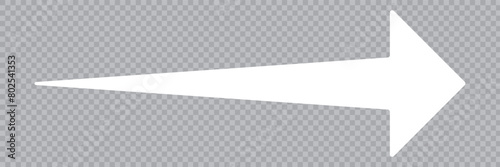 white arrow icon on transparent background. flat style. white arrow icon for your web site design, logo, app.