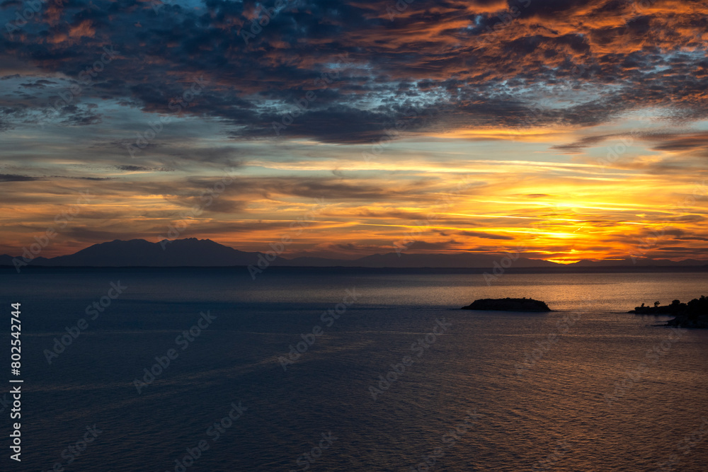 Obraz premium Sithonia coastline near Agios Ioannis Beach, Chalkidiki, Greece