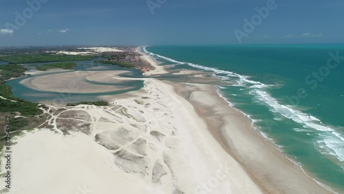 Aerial view of Porto das Dunas Beach, near Fortaleza - Aquiraz, Ceará, Brazil photo