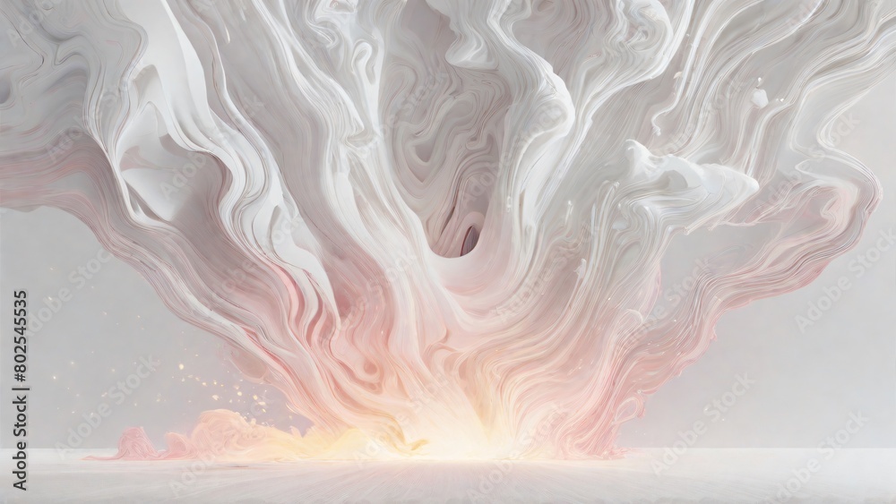 Whirling Embrace: A Surreal Visual Symphony of Swirling Pastel Clouds and Ethereal Forms in Soft Pink and White Whirling Embrace: A Surreal Visual Symphony of Swirling Pastel Clouds and Ethereal Forms in Soft Pink and White