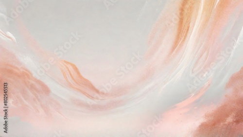 Serene Abstract Painting with Swirling Pink, Peach, and White Hues, Accented by Gold Highlights - Elegant and Dreamy Artwork for Calm, Feminine Design Themes and Creative Backgrounds.