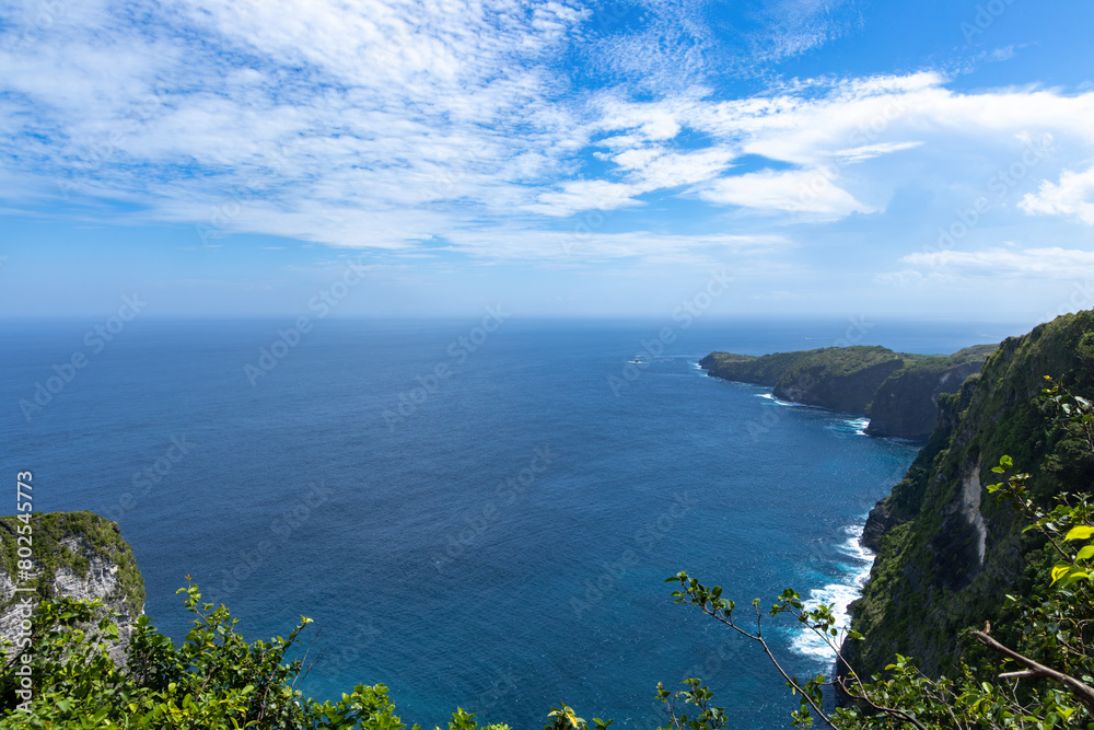 Fototapeta premium Peaceful Coastal Island Landscape Scene