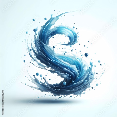 Hintergrund, Wallpaper: Blaue Flüssigkeit  Splash photo