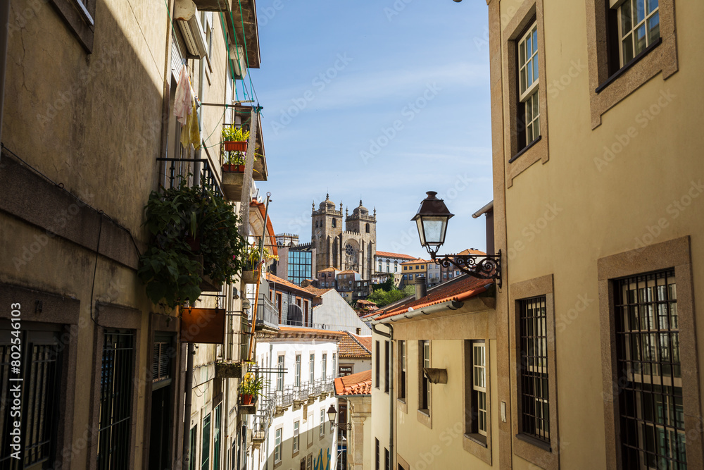 Street in the old town of Porto 