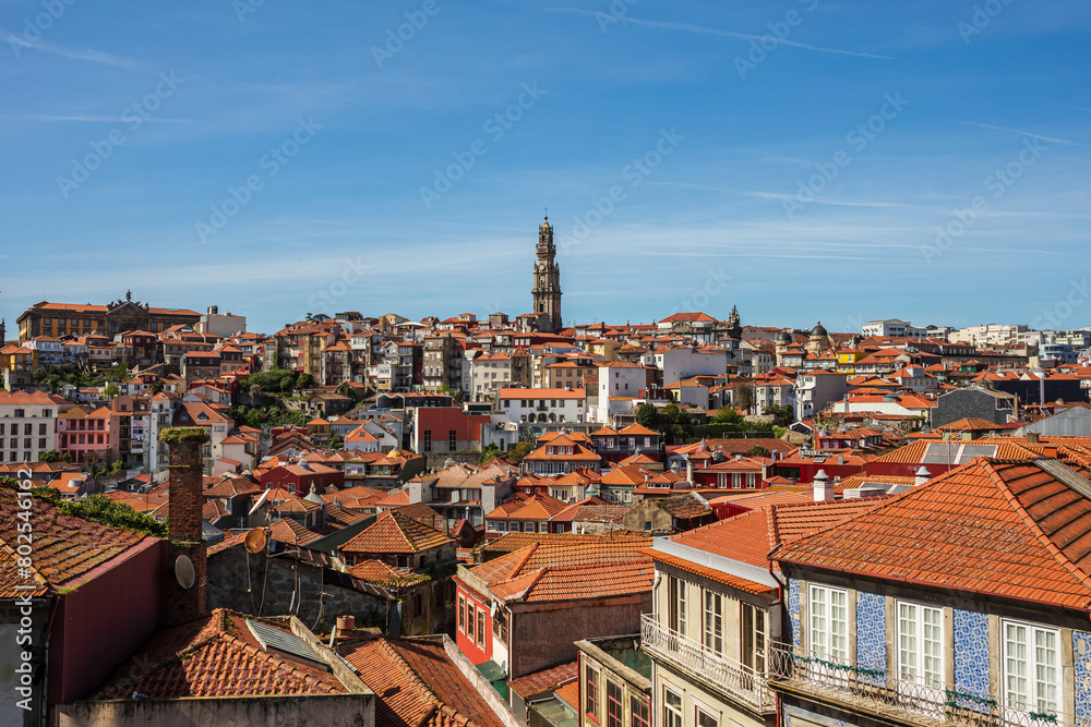 Panoramic view of the town of Porto 