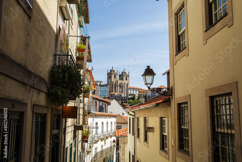 Street in the old town of Porto  (ID: 802546103)