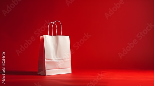 white paper bag on a melon backgroundwn paper bag on a melon background