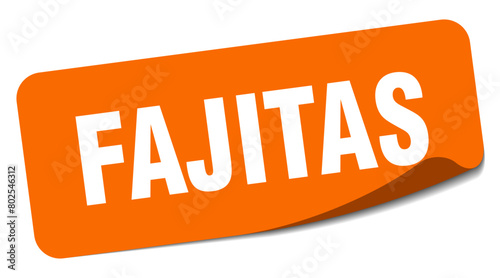 fajitas sticker. fajitas label