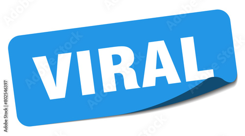 viral sticker. viral label