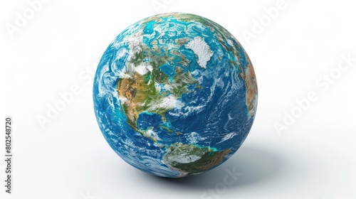 Planet earth isolated on white background. Clipping path.