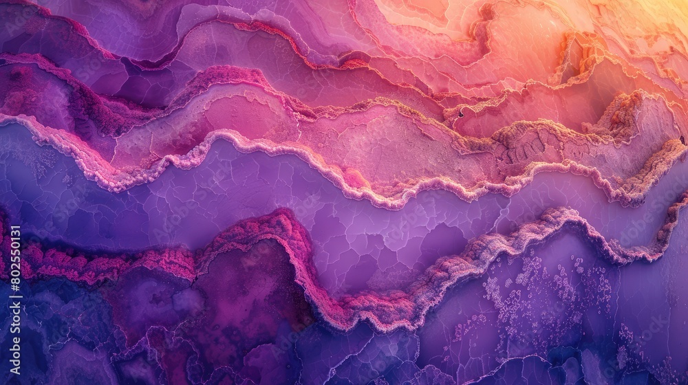 Obraz premium Stunning macro photography of purple geode layers with intricate natural patterns and vibrant hues.