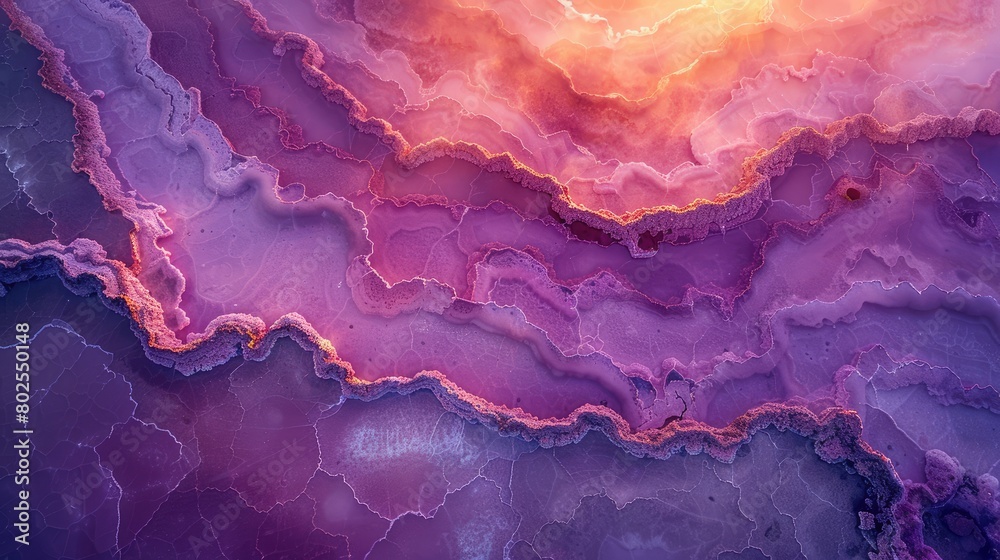 Stunning macro photography of purple geode layers with intricate natural patterns and vibrant hues. Stunning macro photography of purple geode layers with intricate natural patterns and vibrant hues.