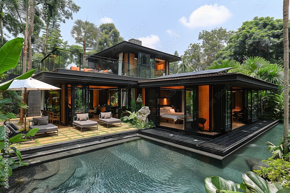 Sustainable Eco-House: Self-Sufficient Architecture with Solar Panels ...