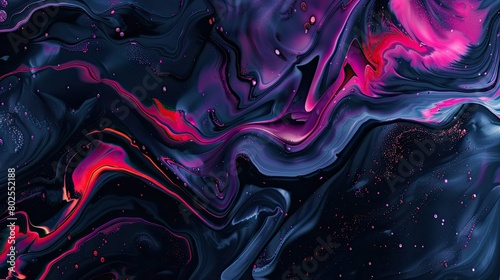 Abstract neon liquid wavy background. Liquid art, marbling texture