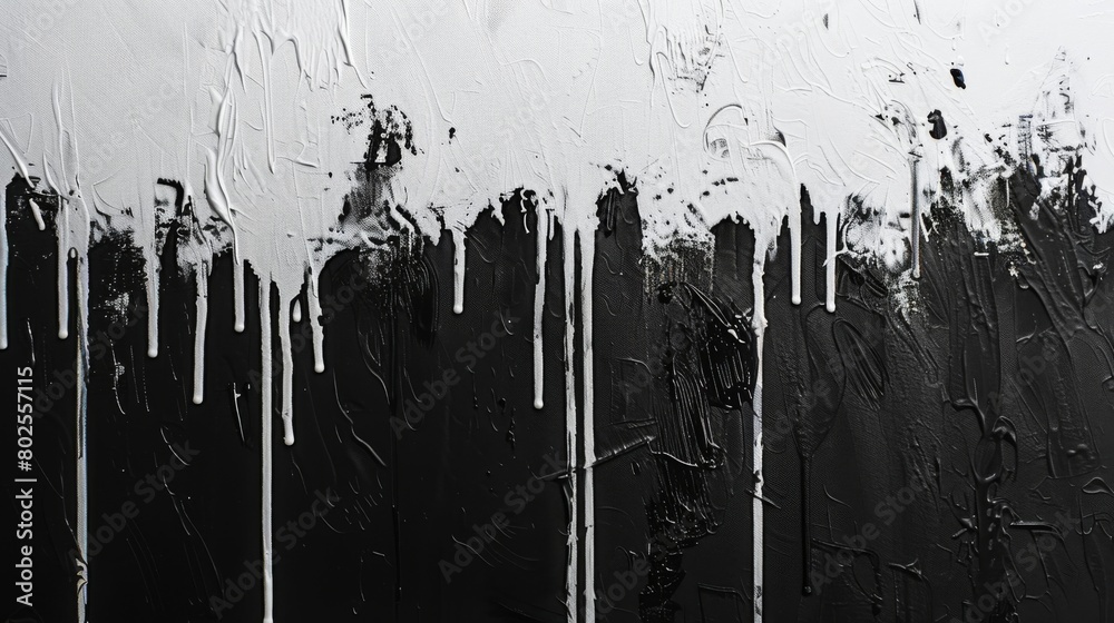 Dripping paint in shades of black and white creates a gritty texture. Dripping paint in shades of black and white creates a gritty texture.
