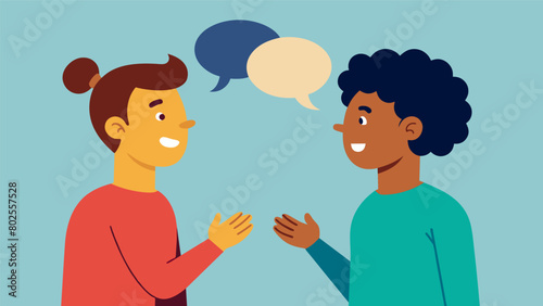 Two friends having a disagreement but instead of trying to change the others mind they actively listen and try to understand each others perspectives..