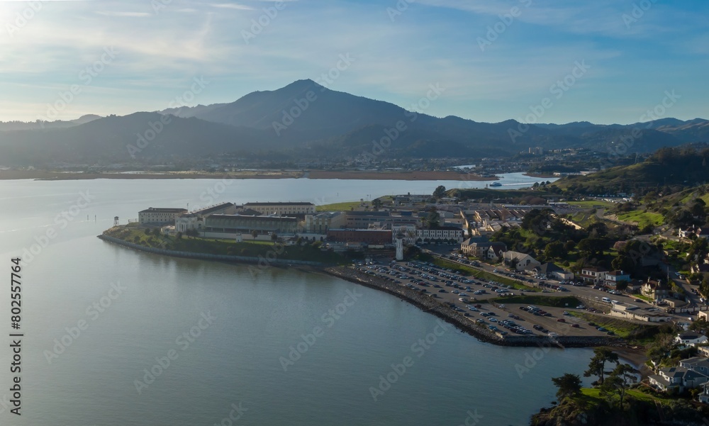 San Quentin prison in San Rafael, California, United States of America. San Quentin prison in San Rafael, California, United States of America.