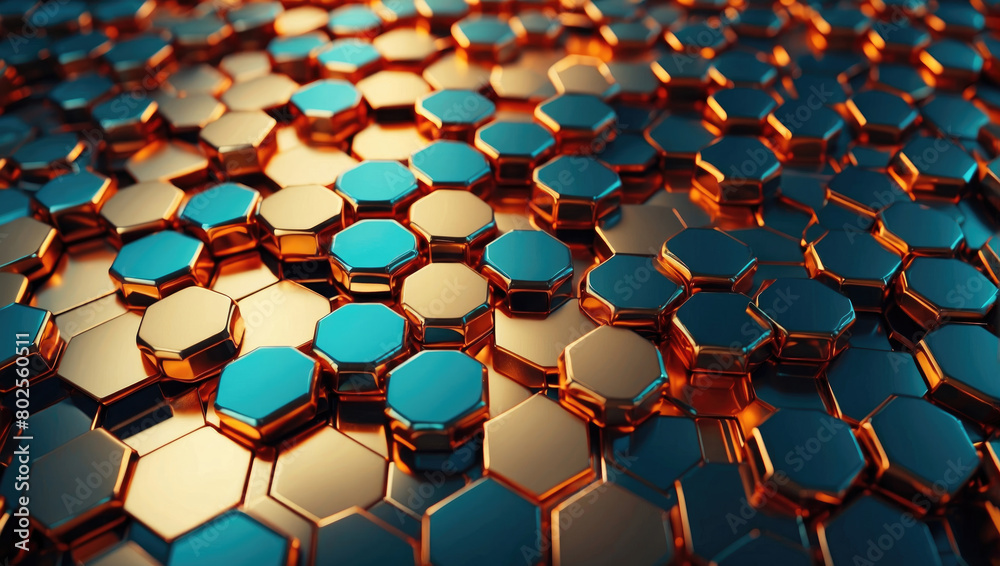 3d hexagon shaped geometric digital futuristic banner background 3d hexagon shaped geometric digital futuristic banner background