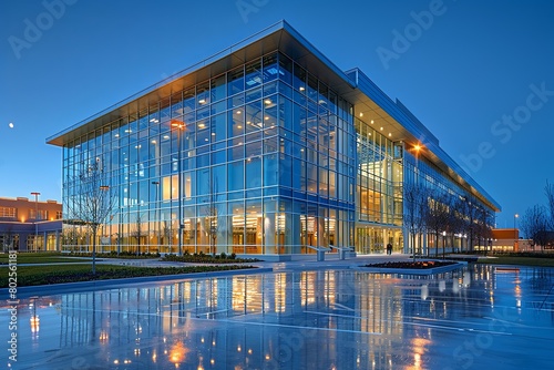 Contemporary International Conference Center: Elegant Glass Facades and Functional Spaces photo