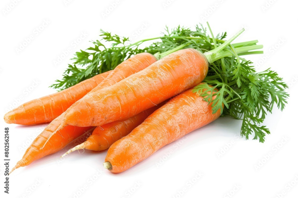 Carrot vegetable on a white background - generative ai Carrot vegetable on a white background - generative ai