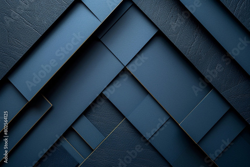 Blue abstract background with diagonal stripes. 3d geometric pattern