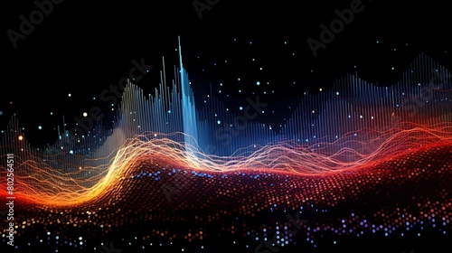 Harmonious Crescendo: A Captivating Illustration of Melodic Motion, Evoking the Rhythmic Symphony of Sound in a Stunning Visual Symphony photo