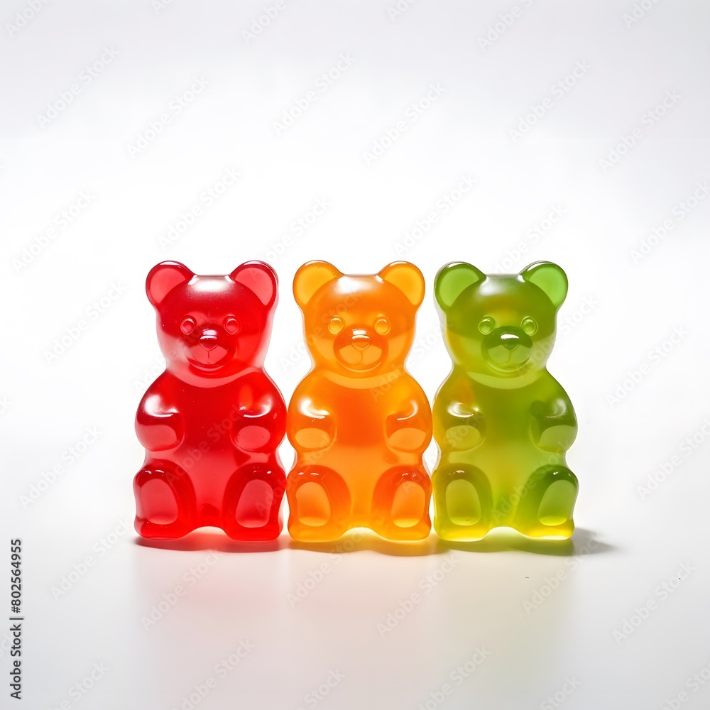 jelly gummy bear isolated on white background jelly gummy bear isolated on white background
