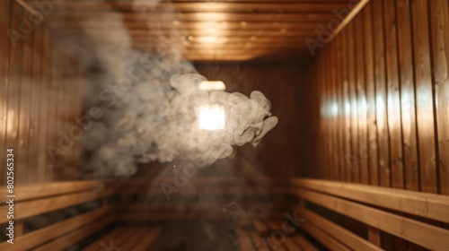 A close up of a steam vent in a sauna highlighting how heat and humidity can stimulate digestion and eliminate toxins from the body.. photo