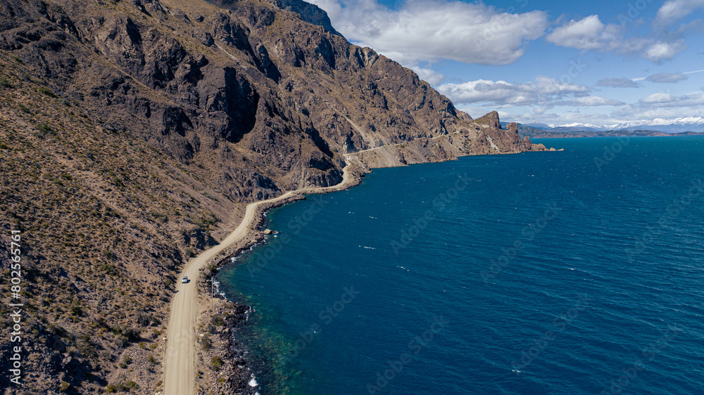 Fototapeta premium Lago General Carrera/Buenos Aires Lake - Carretera Austral - Chile - Argentina, border