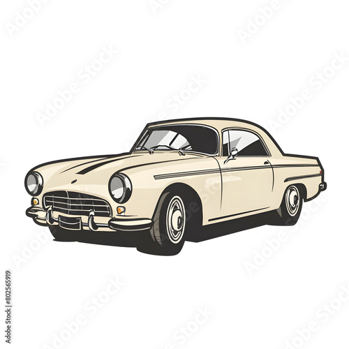 classic car illustration transparent background © Rahmat