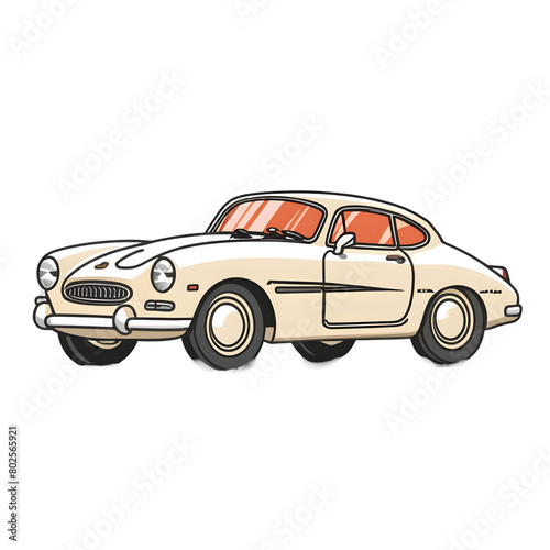 classic car illustration transparent background