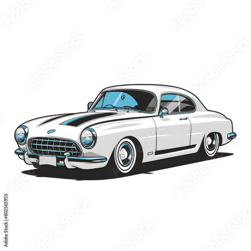 classic car illustration transparent background © Rahmat