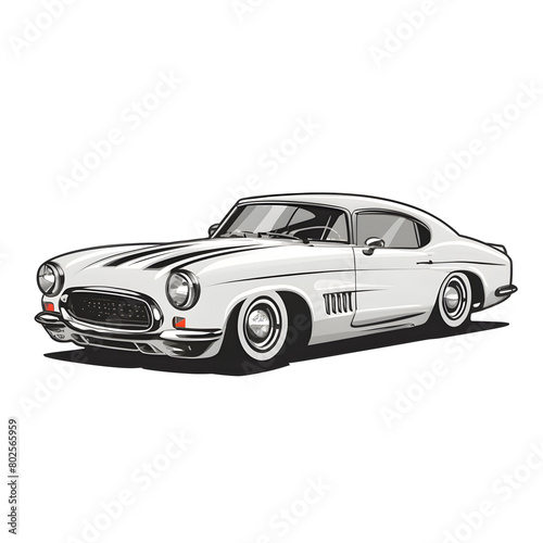 classic car illustration transparent background