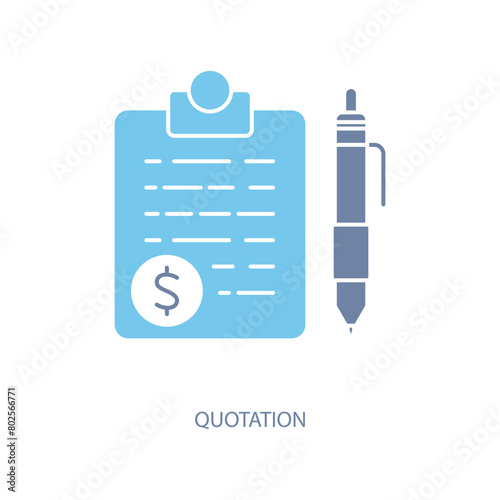 quotation concept line icon. Simple element illustration. quotation concept outline symbol design.