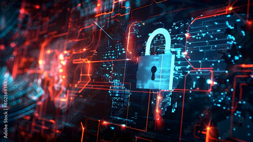 high security technology background concept high security technology background concept
