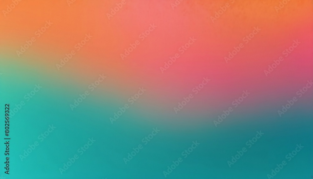 Orange teal green pink abstract grainy gradient background noise texture effect summer poster design Colorful digital grain soft noise effect Nostalgia, generative ai	